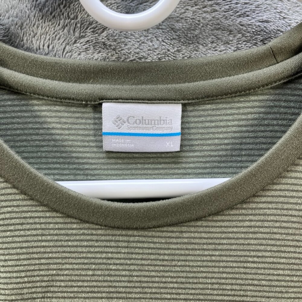 Columbia Omni-Wick Womens XL Green Striped  Long Sleeve Activewear - Picture 2 of 9